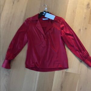 ANTONIO MELANI Red Satin Blouse